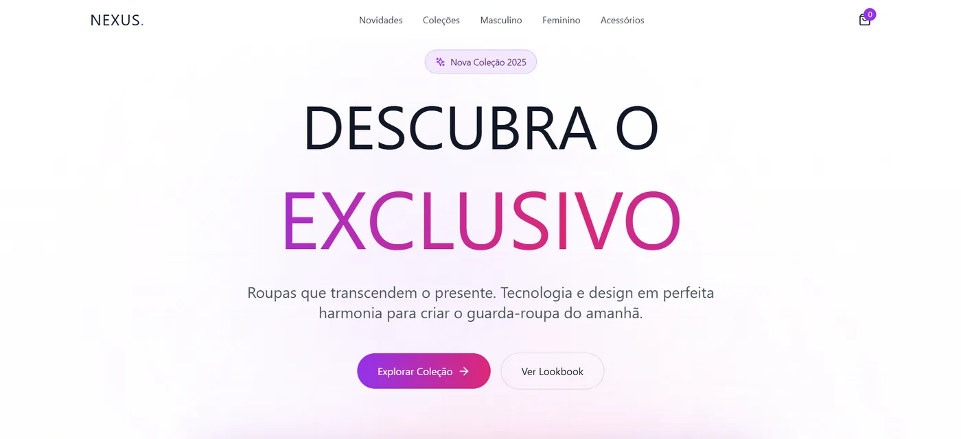 Captura de tela do projeto Nexus